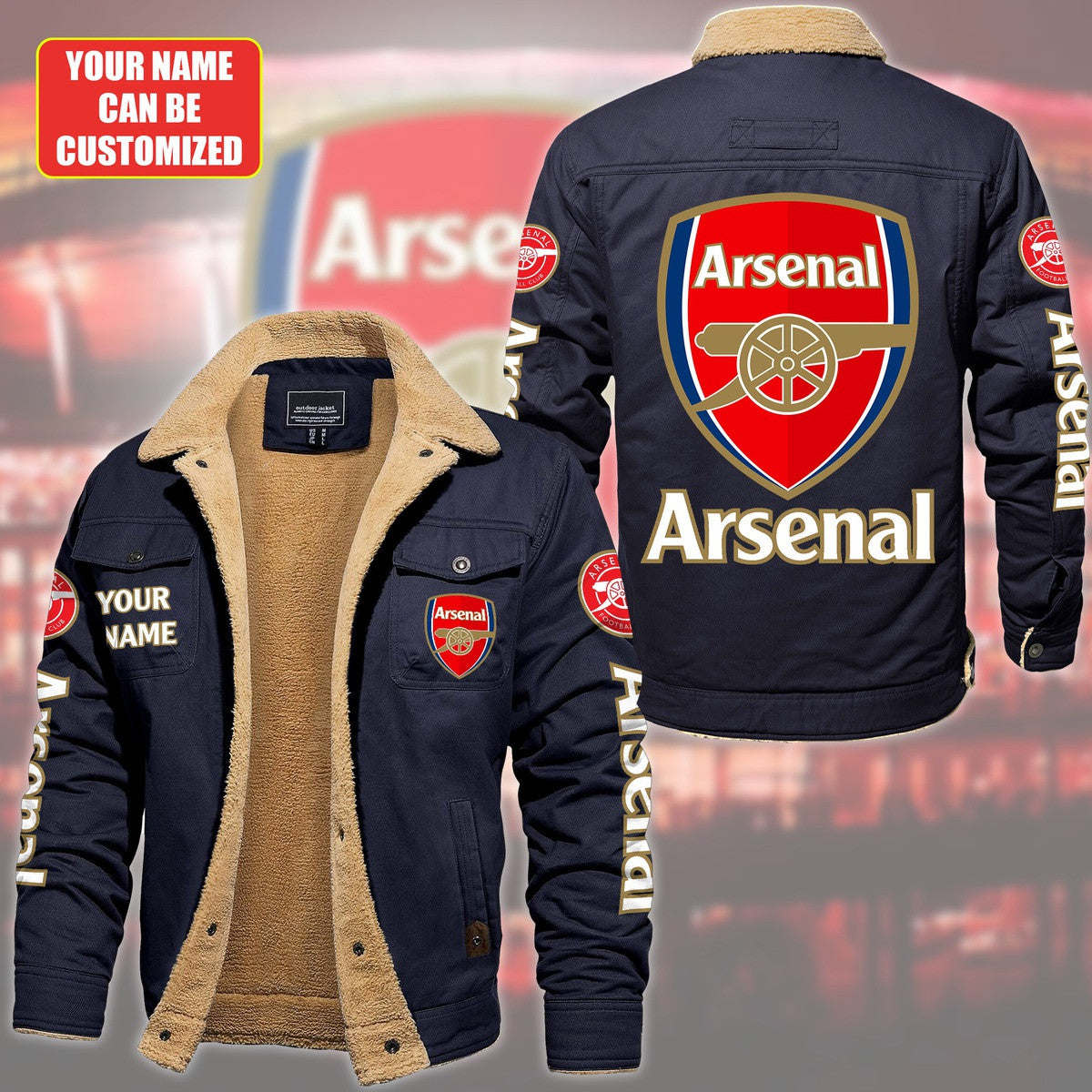 Personalized Arsenal Fleece Thermal Cotton Jacket S120912