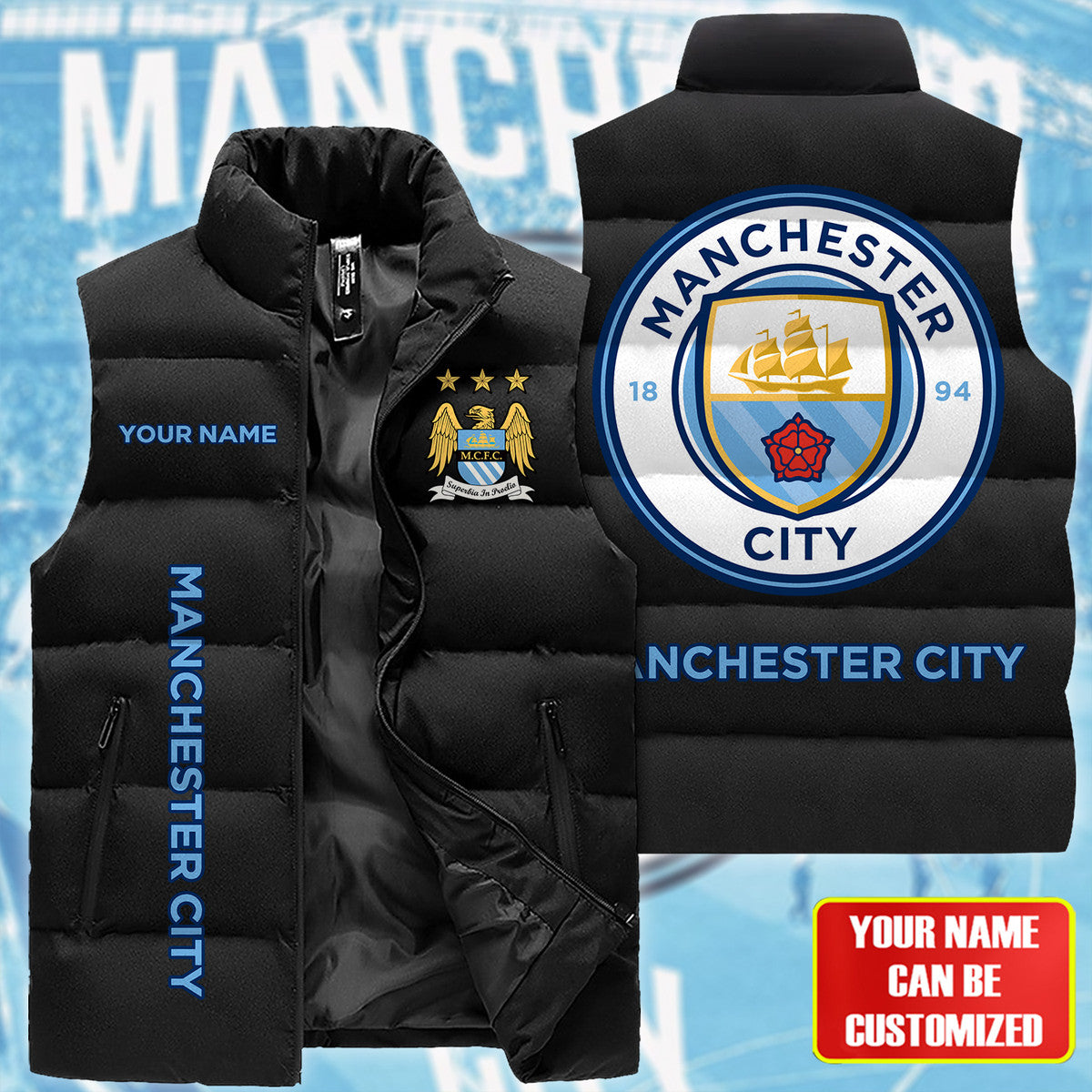 Manchester City Sleeveless Windproof Puffer Jacket S160905