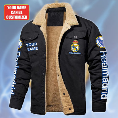 Personalized Real Madrid Fleece Thermal Cotton Jacket Q180902
