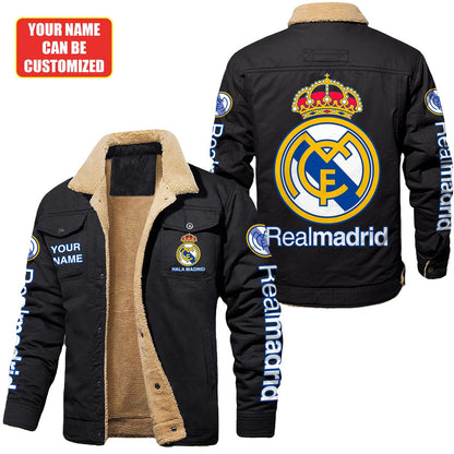 Personalized Real Madrid Fleece Thermal Cotton Jacket Q180902
