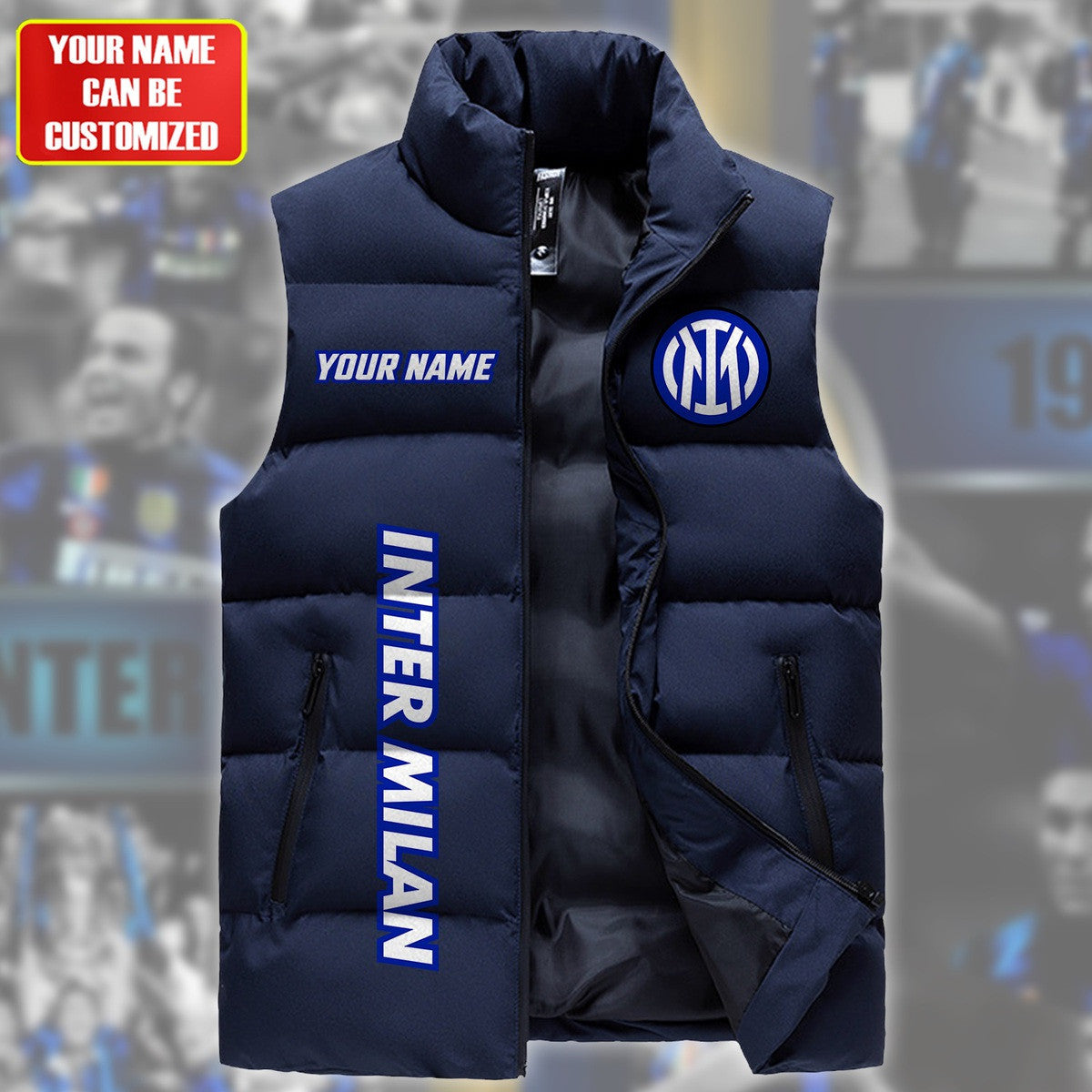 Inter Milan Sleeveless Windproof Puffer Jacket Q190901