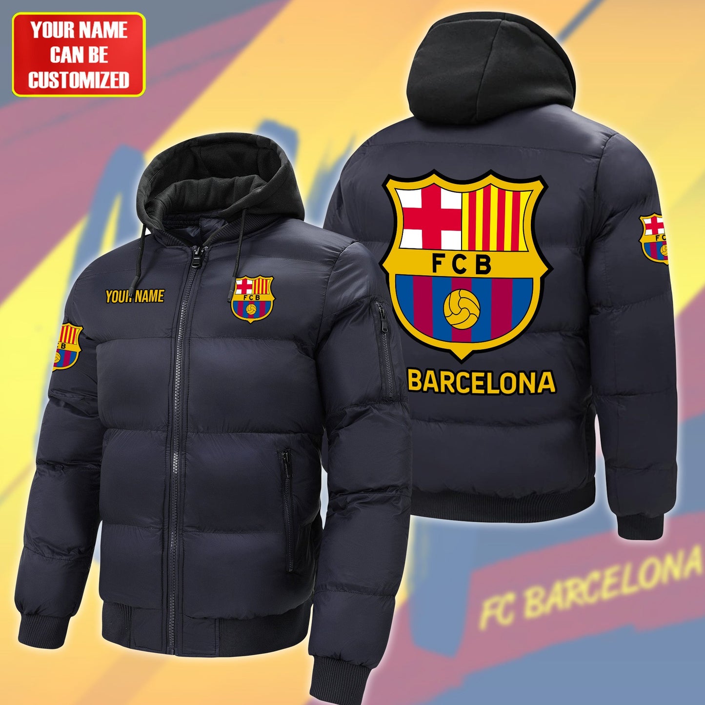 Barcelona FC Puffer Thermal Sport Warm Jacket P200902