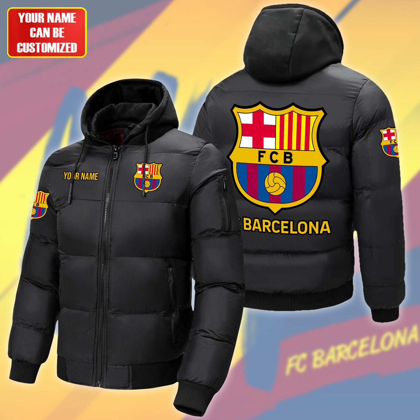 Barcelona FC Puffer Thermal Sport Warm Jacket P200902