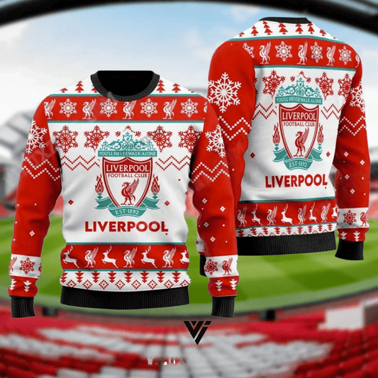Liverpool Ugly Christmas Sweater , Unisex Wool Sweater