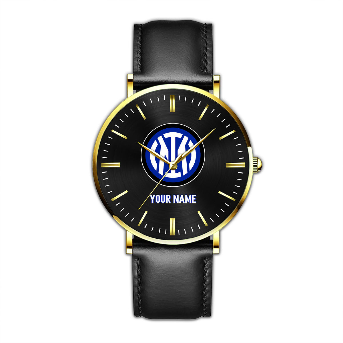 Personalized Inter Milan Quartz Leather Watch S210901
