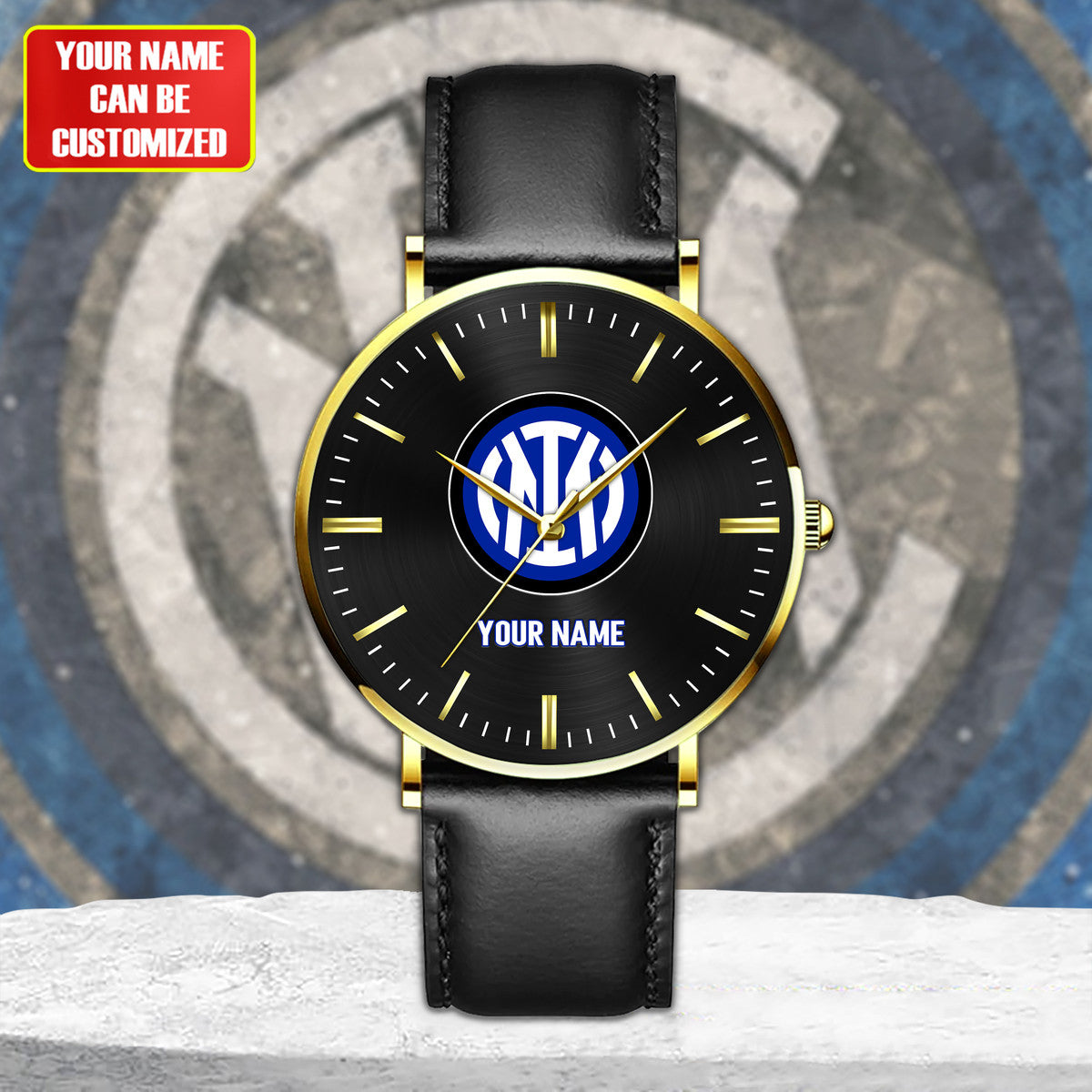 Personalized Inter Milan Quartz Leather Watch S210901