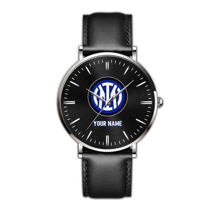 Personalized Inter Milan Quartz Leather Watch S210901