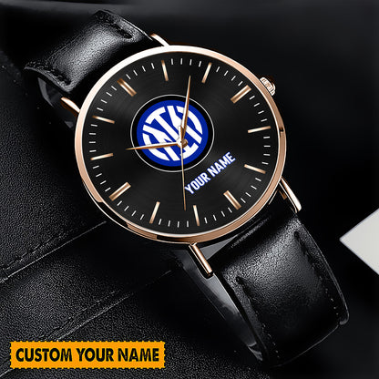 Personalized Inter Milan Quartz Leather Watch S210901