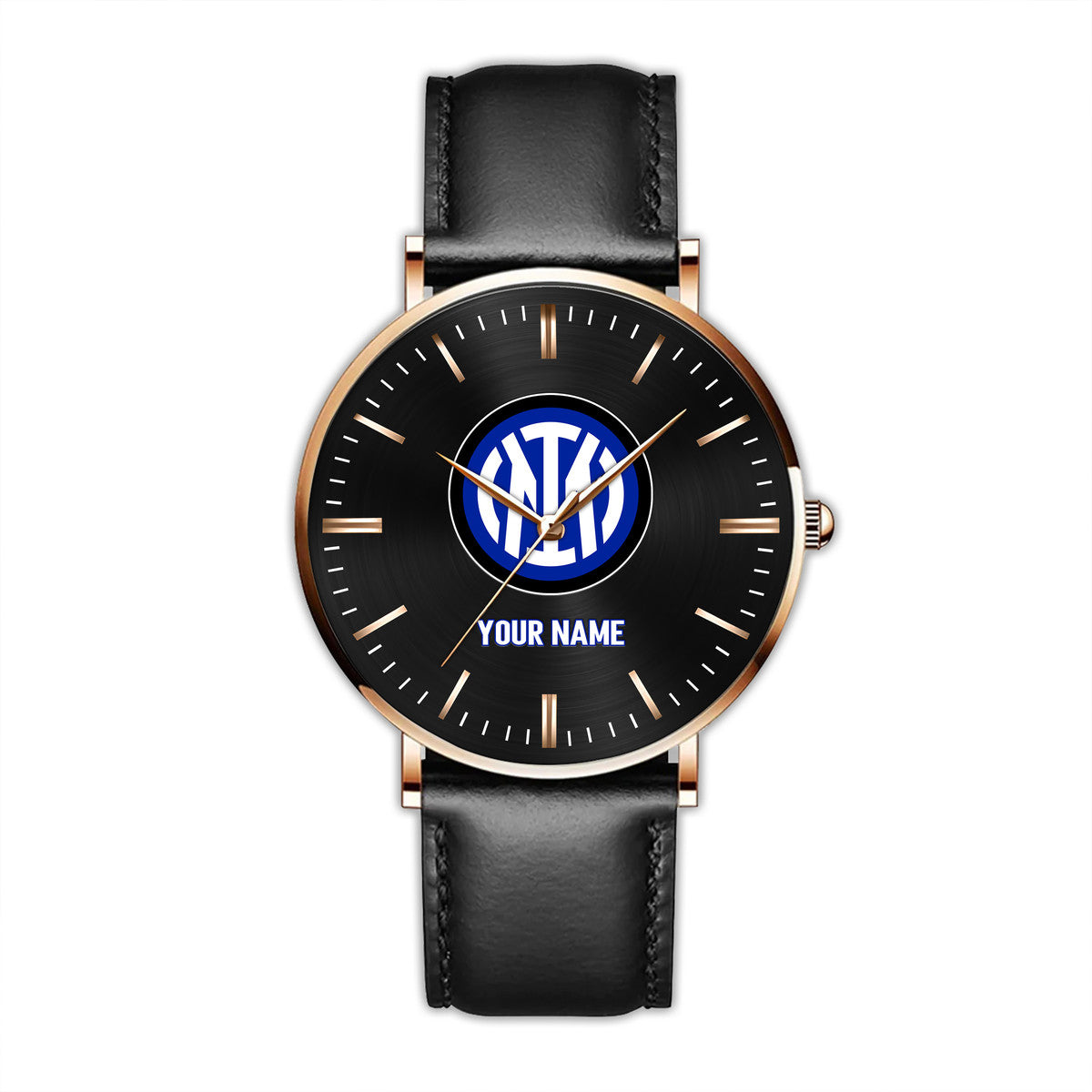 Personalized Inter Milan Quartz Leather Watch S210901