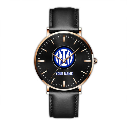 Personalized Inter Milan Quartz Leather Watch S210901