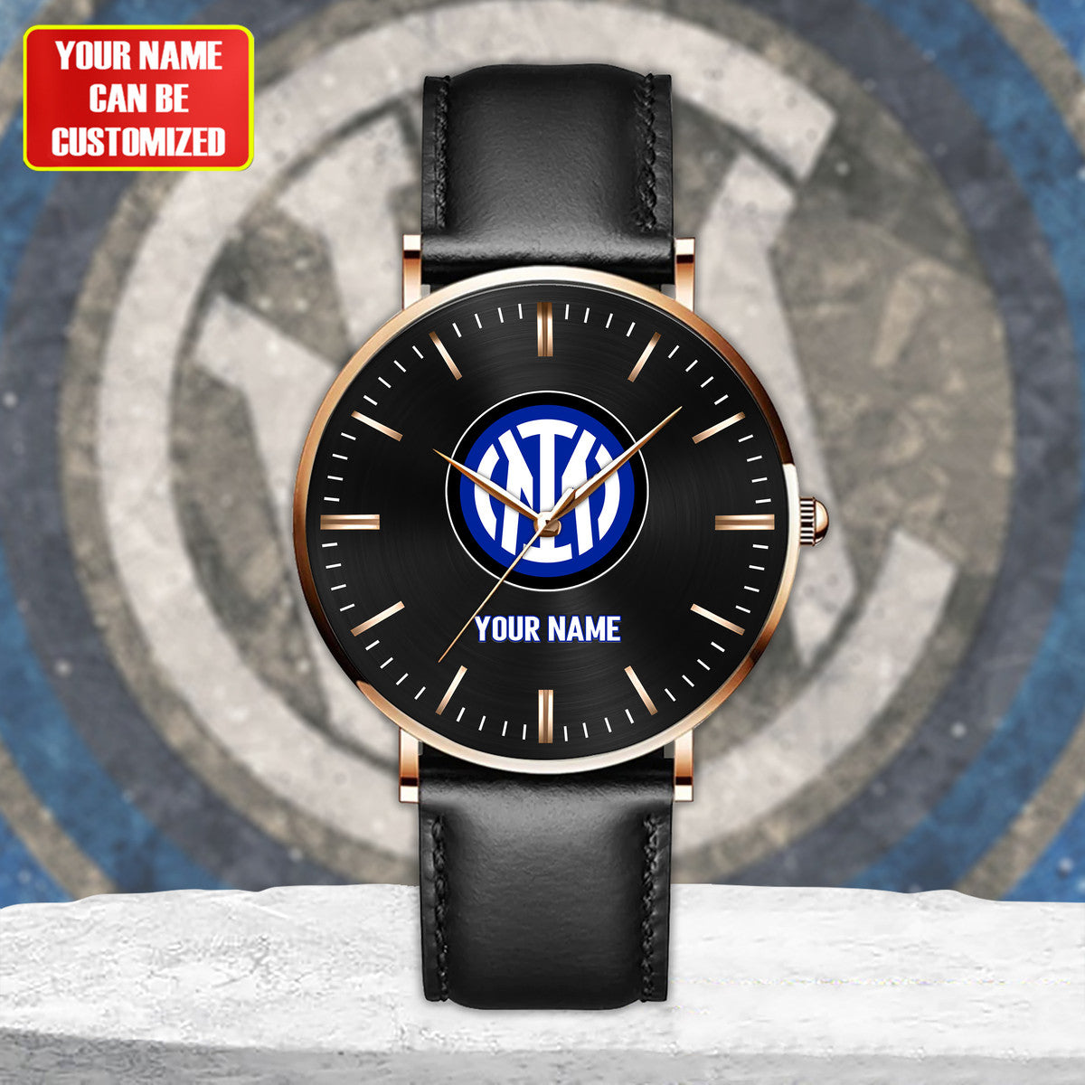 Personalized Inter Milan Quartz Leather Watch S210901