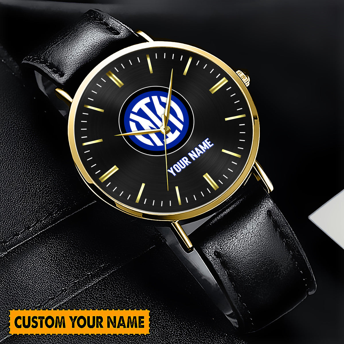 Personalized Inter Milan Quartz Leather Watch S210901