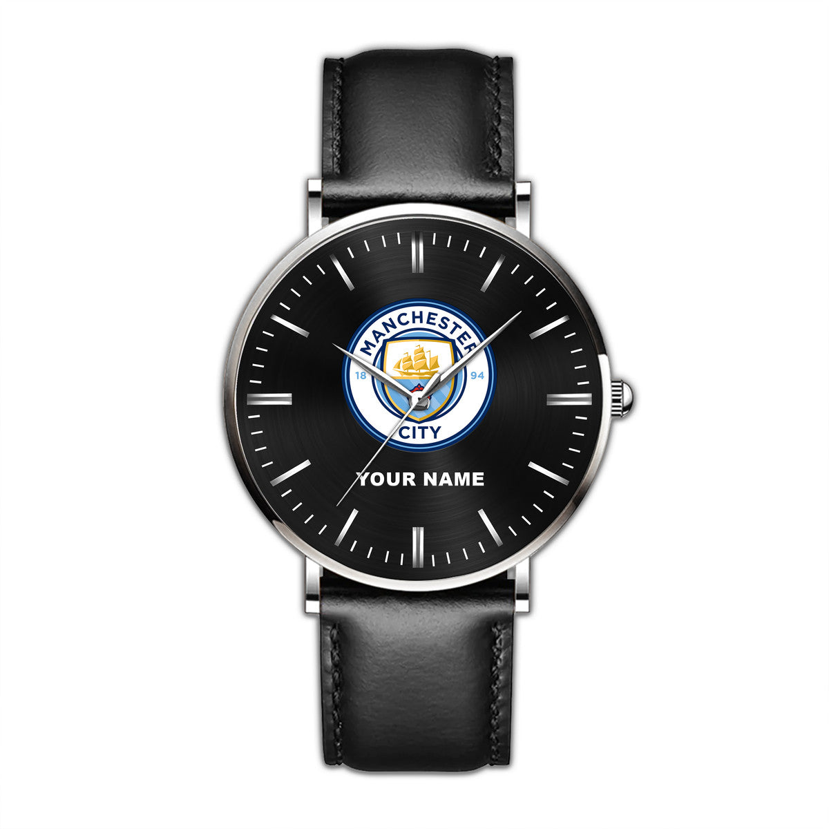 Personalized Manchester City Quartz Leather Watch S210902