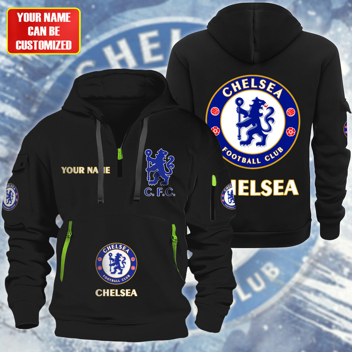 Personalized Chelsea Zip-Hoodie Cotton Jacket Q230902