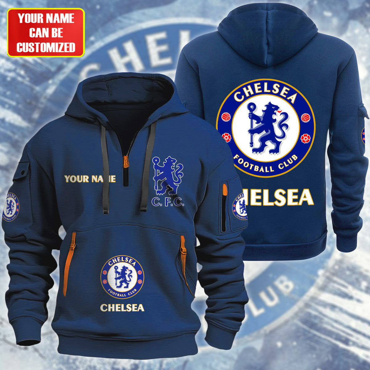 Personalized Chelsea Zip-Hoodie Cotton Jacket Q230902