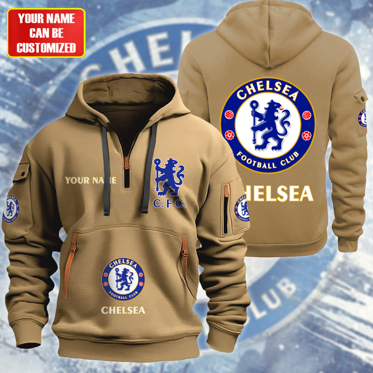 Personalized Chelsea Zip-Hoodie Cotton Jacket Q230902