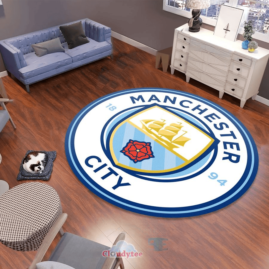 Manchester City 3D Custom Shape Rug
