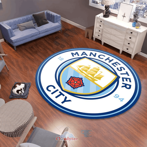 Manchester City 3D Custom Shape Rug