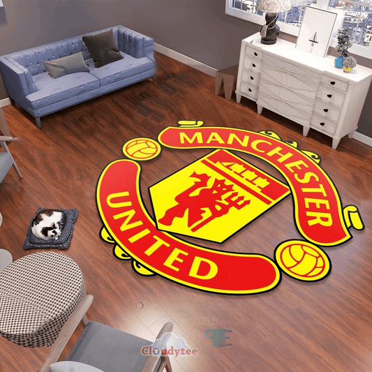 Manchester United 3D Custom Shape Rug Q181116