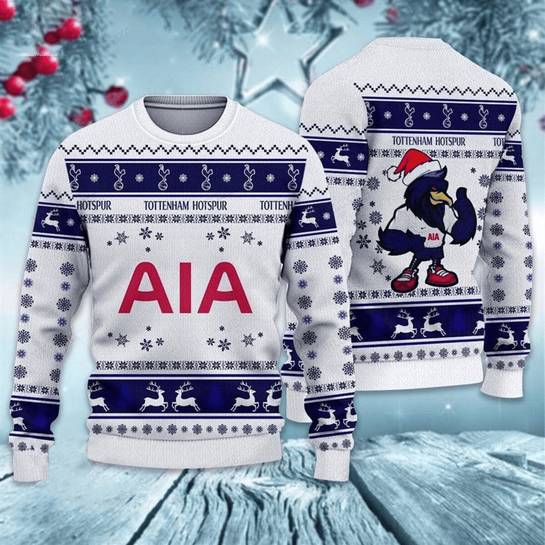 Tottenham Hotspur Ugly Christmas Sweater , Unisex Wool Sweater