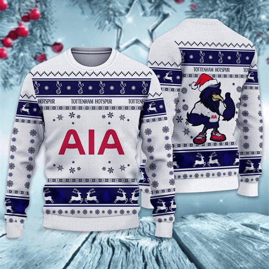 Tottenham Hotspur Ugly Christmas Sweater , Unisex Wool Sweater