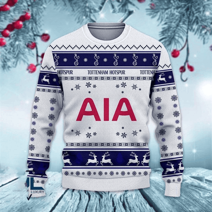 Tottenham Hotspur Ugly Christmas Sweater , Unisex Wool Sweater