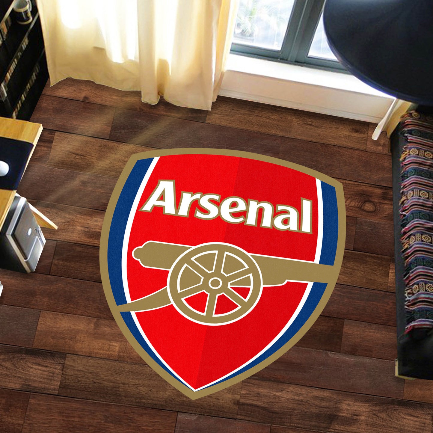 Arsenal 3D Custom Shape Rug QB240905