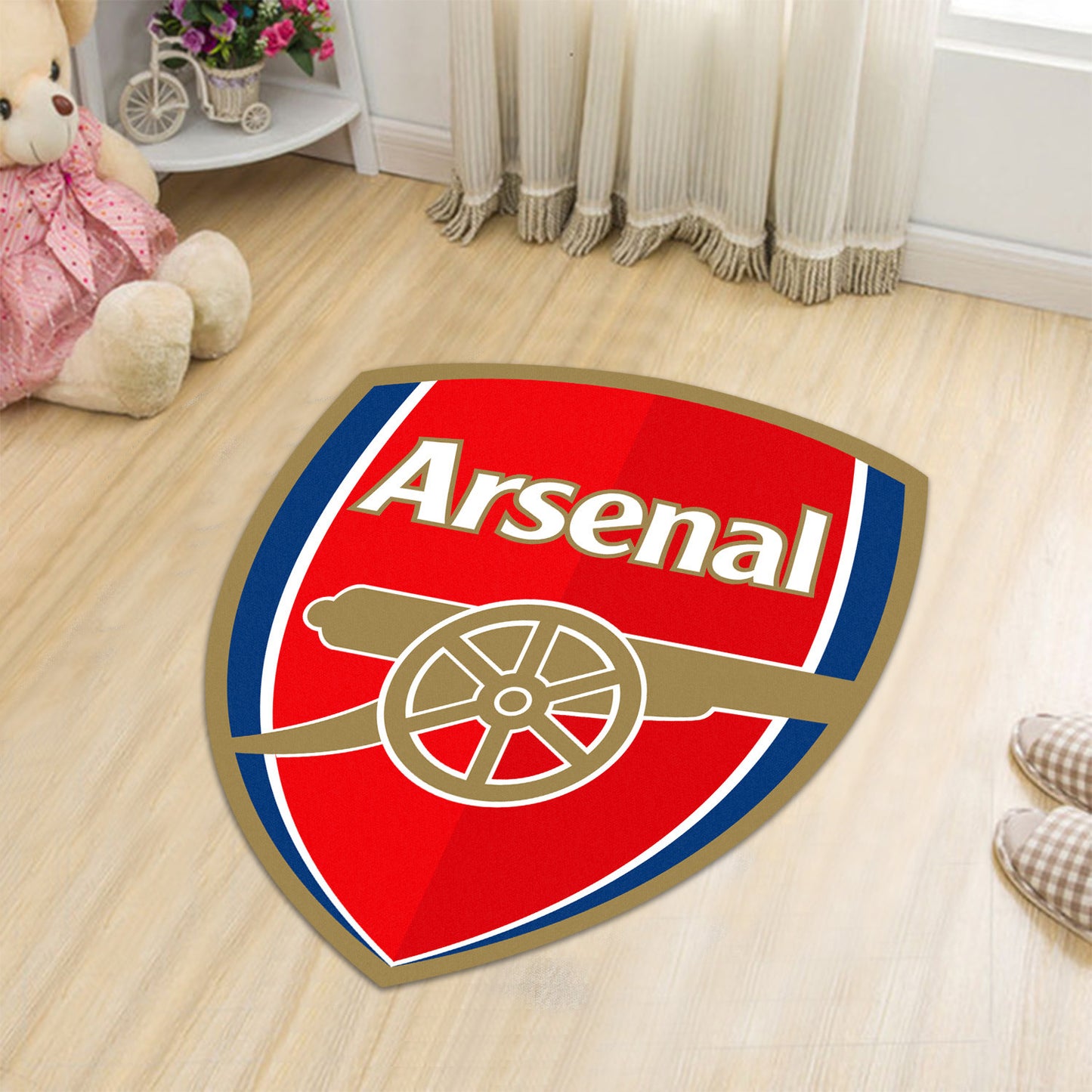 Arsenal 3D Custom Shape Rug QB240905