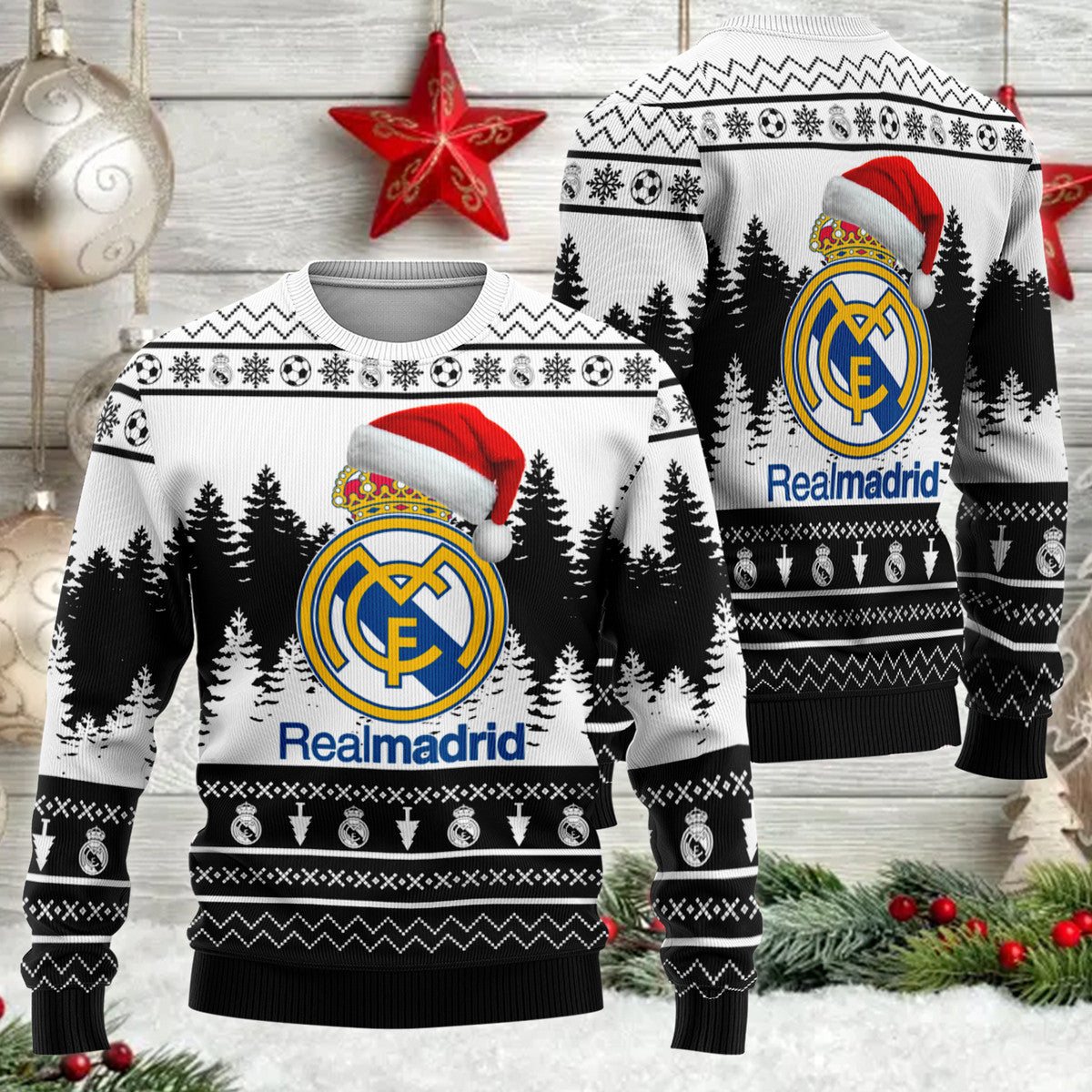 Real Madrid Ugly Christmas Sweater , Unisex Wool Sweater Q260905