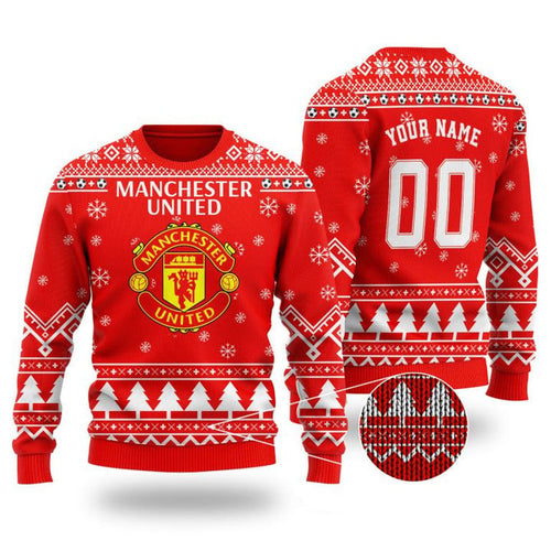 Manchester United Ugly Christmas Sweater , Unisex Wool Sweater