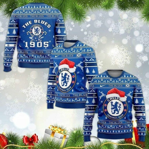 Chelsea Q2 Ugly Christmas Sweater , Unisex Wool Sweater