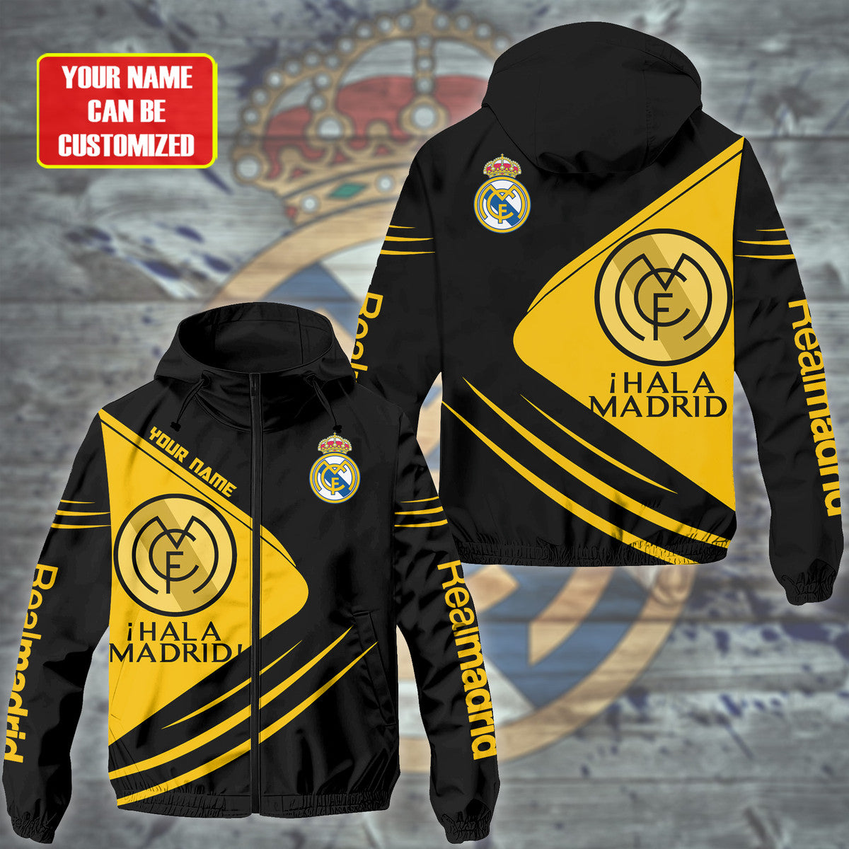 Personalized Real Madrid Windproof Rush Jacket Q270901