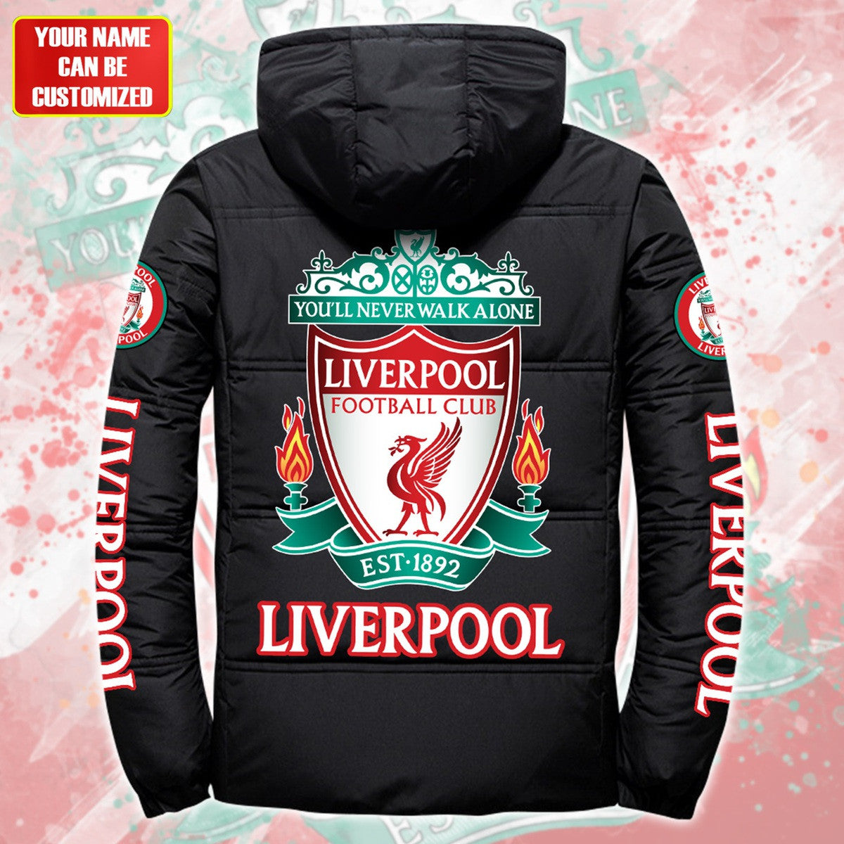 Personalized Liverpool Puffer Thermal Jacket With Hood Q300902