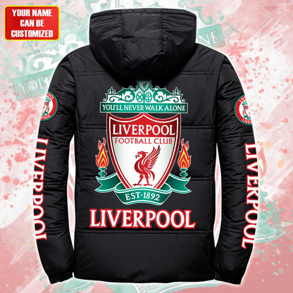 Personalized Liverpool Puffer Thermal Jacket With Hood Q300902