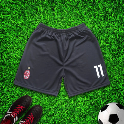 AC Milan Pulisic #11 Red/Black Soccer Jersey & Shorts with Socks Kit Set for Boys and Girls Youth Sizes , Adult Sizes