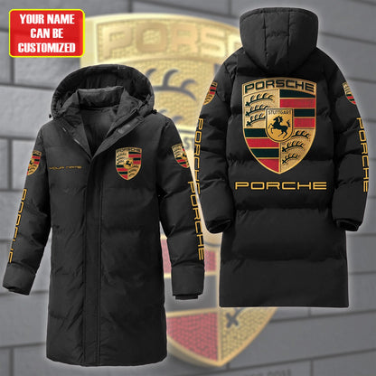 Personalized Pors Long Padded Coat , Thick And Warm , Hooded Cotton Coat QB011003