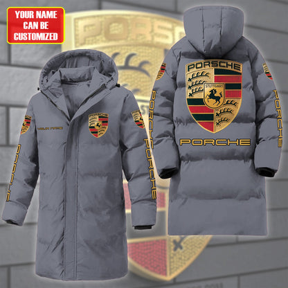 Personalized Pors Long Padded Coat , Thick And Warm , Hooded Cotton Coat QB011003