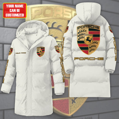 Personalized Pors Long Padded Coat , Thick And Warm , Hooded Cotton Coat QB011003