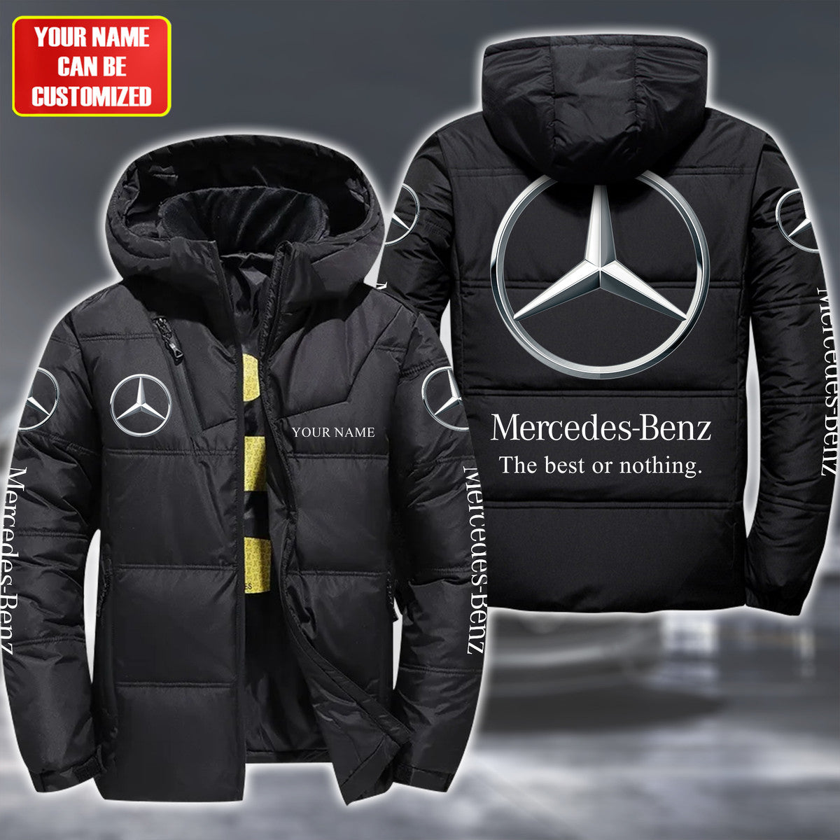 Personalized Merc Puffer Thermal Jacket With Hood QB250901