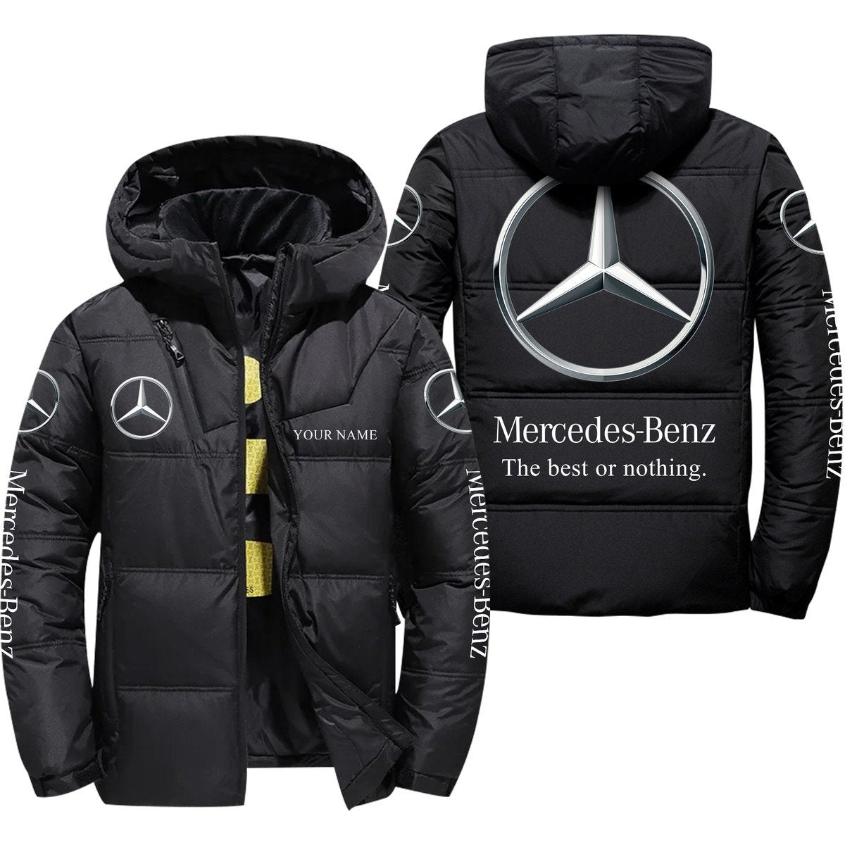 Personalized Merc Puffer Thermal Jacket With Hood QB250901