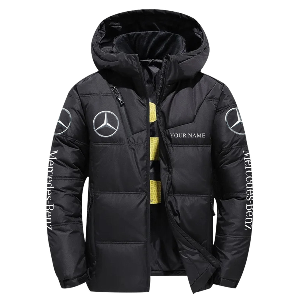 Personalized Merc Puffer Thermal Jacket With Hood QB250901