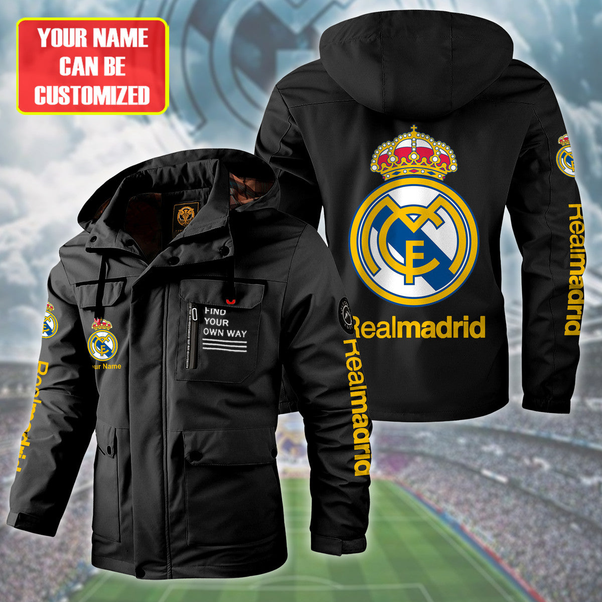 Real Madrid Windbreaker Hooded Jacket S021004