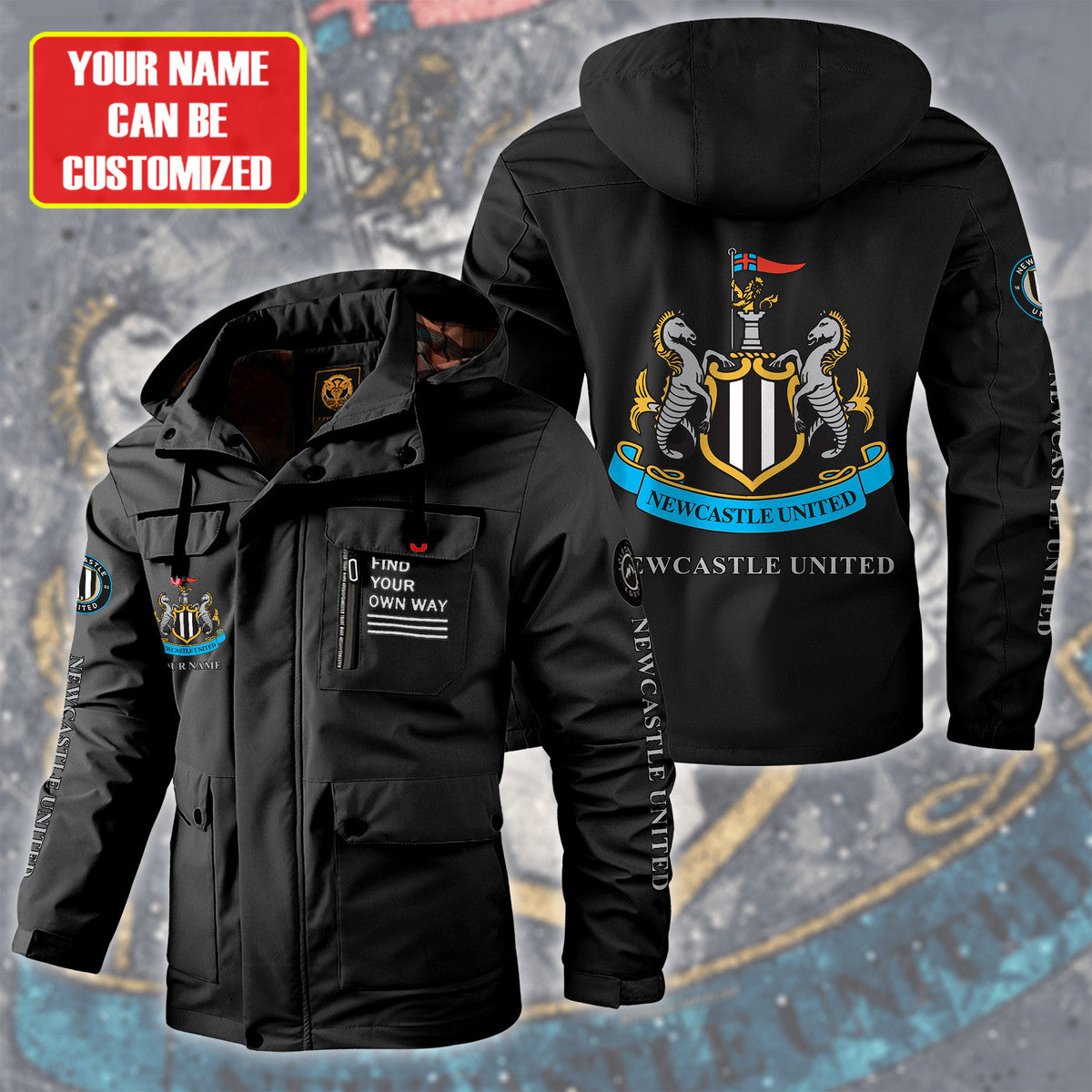 Newcastle United Windbreaker Hooded Jacket S021005