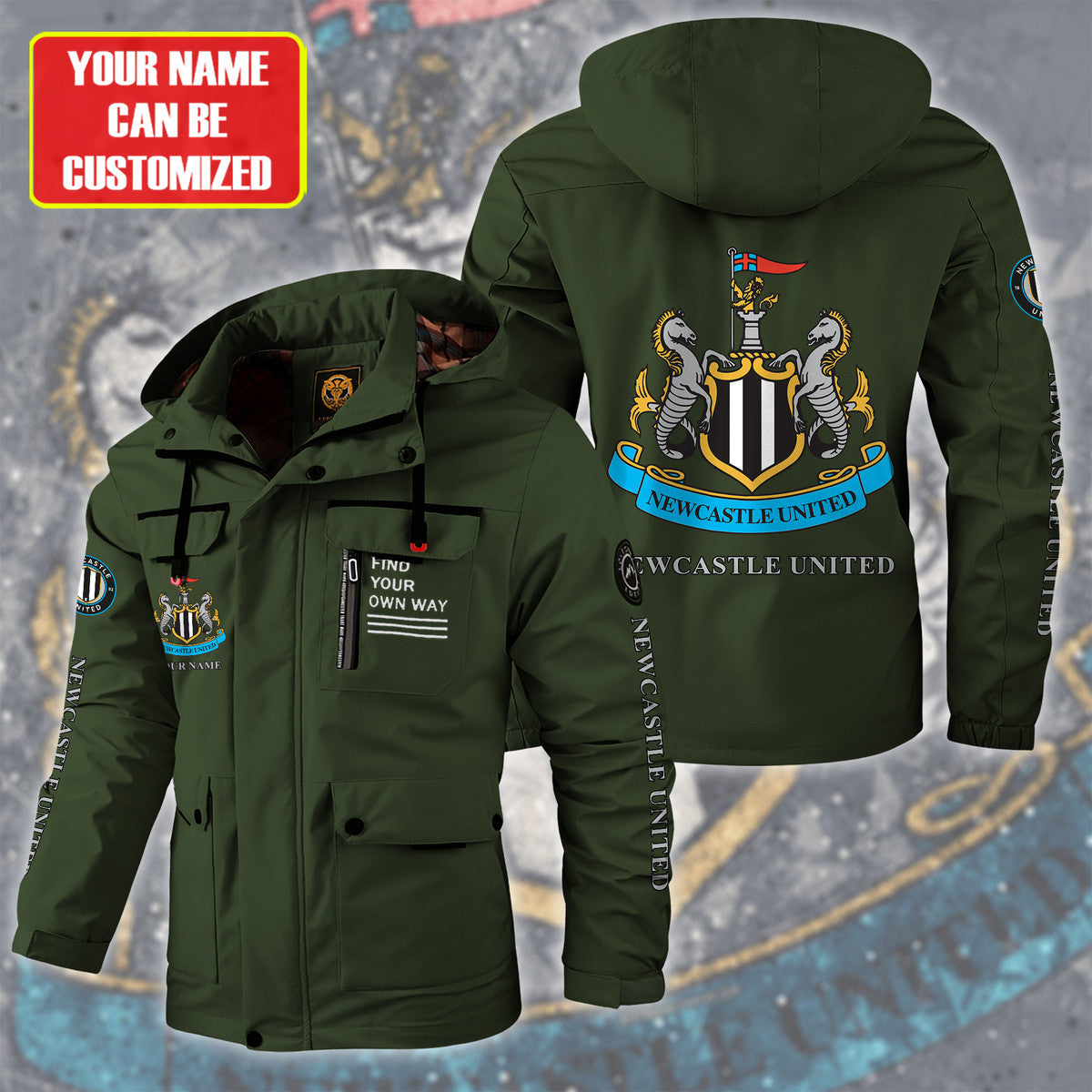 Newcastle United Windbreaker Hooded Jacket S021005