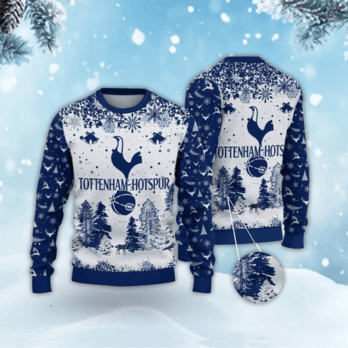 Tottenham Hotspur Q2 Ugly Christmas Sweater , Unisex Wool Sweater