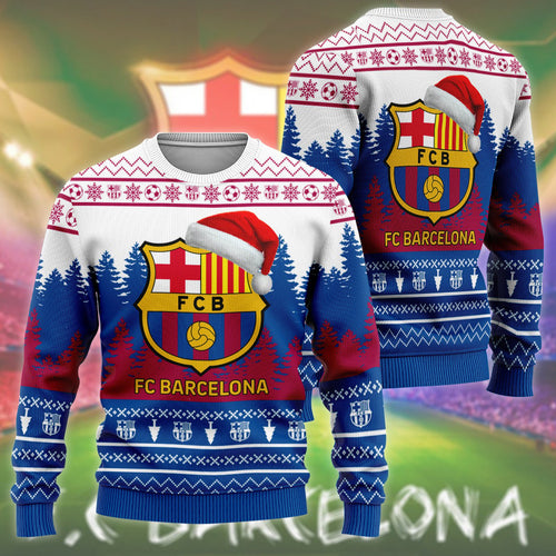 Barça Ugly Christmas Sweater , Unisex Wool Sweater Q210901