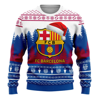 Barça Ugly Christmas Sweater , Unisex Wool Sweater Q210901