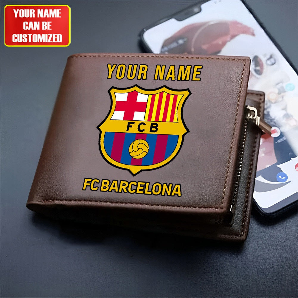 Personalized Barça Leather Wallet Q200806