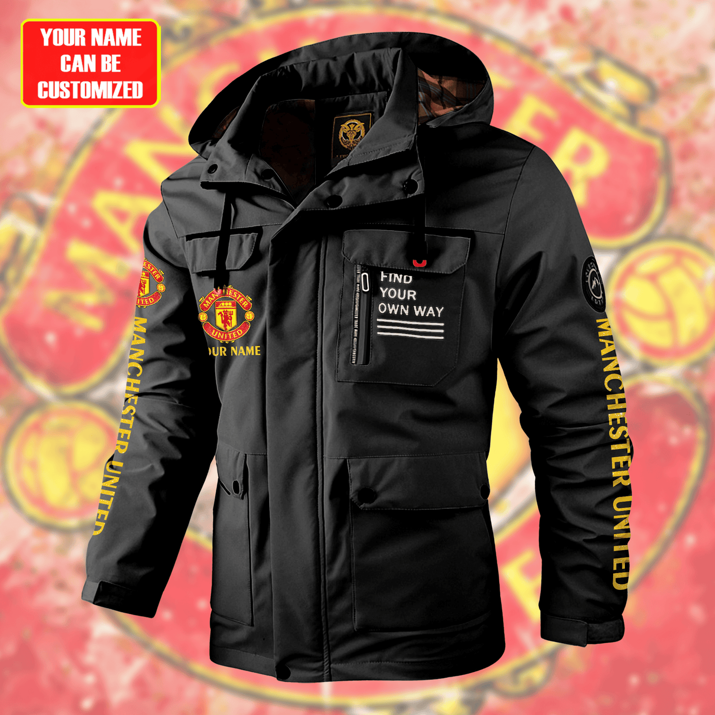 Manchester United Windbreaker Hooded Jacket Q041001