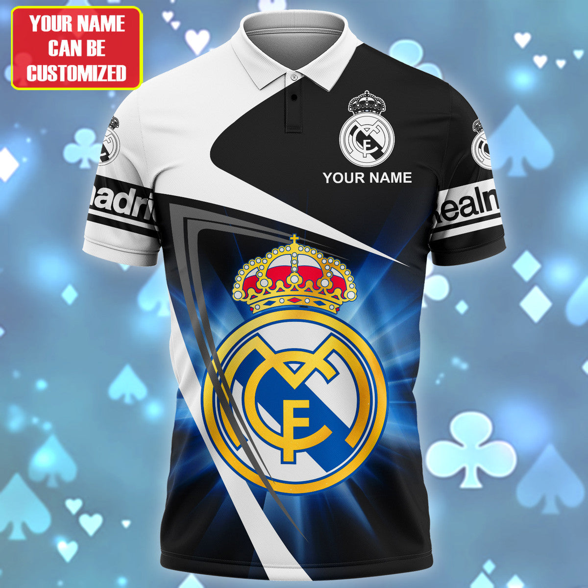 Personalized Real Madrid 3D Full Printing Set , Real Madrid Shirt , Hoodie , Short , Polo ,hawaii Q041003